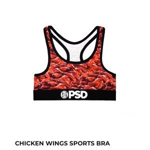 PSD chicken wing sports bra